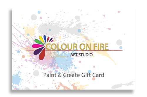 Gift Cards are available from Colour on Fire Art Studio in Calgary
